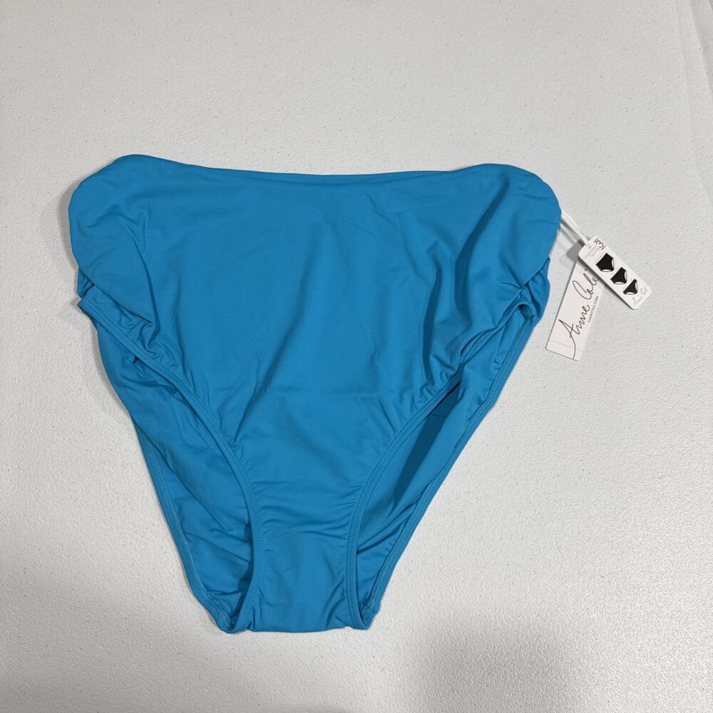 Anne Cole Women's 3-Way Convertible Swimsuit Bottom Blue Plus Size 18W Beach